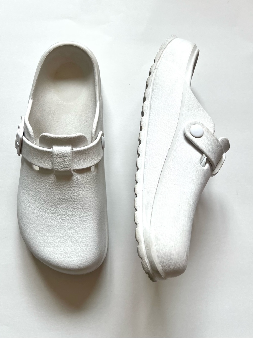 Women’s White EVA Slip-On Comfort Clog with Adjustable Back Strap 9